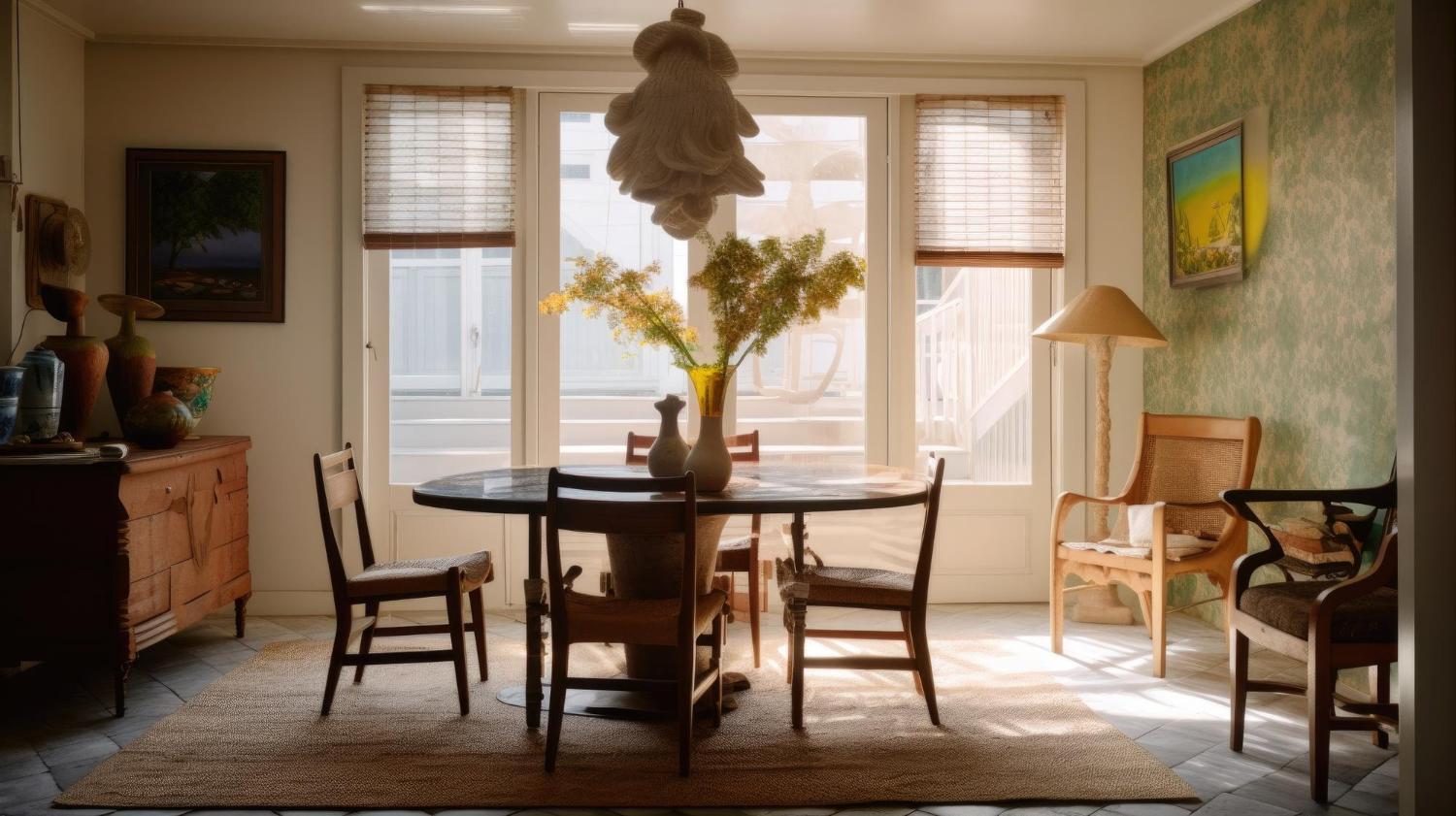 Dining area in the house