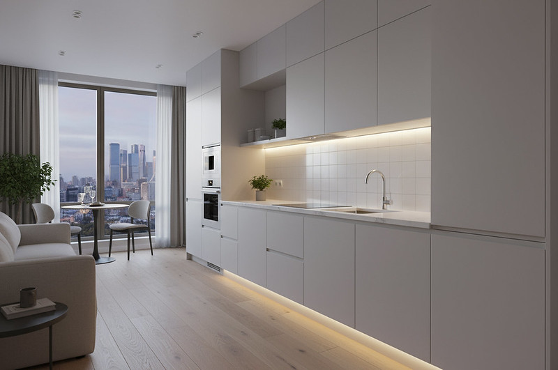 Прямая кухня 4 метра: как спланировать идеальную линию в хрущёвке или студии