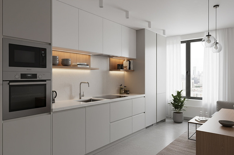 Прямая кухня 4 метра: как спланировать идеальную линию в хрущёвке или студии