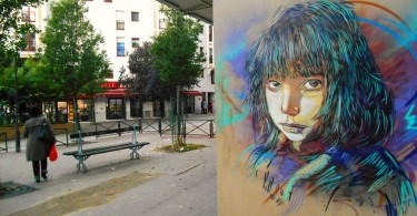 Из коллекции трафаретных граффити французского уличного художника С215