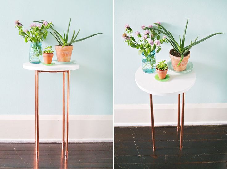 Необычный столик для цветов