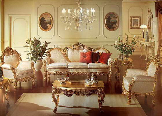 Интерьеры и мебель в стиле современного барокко