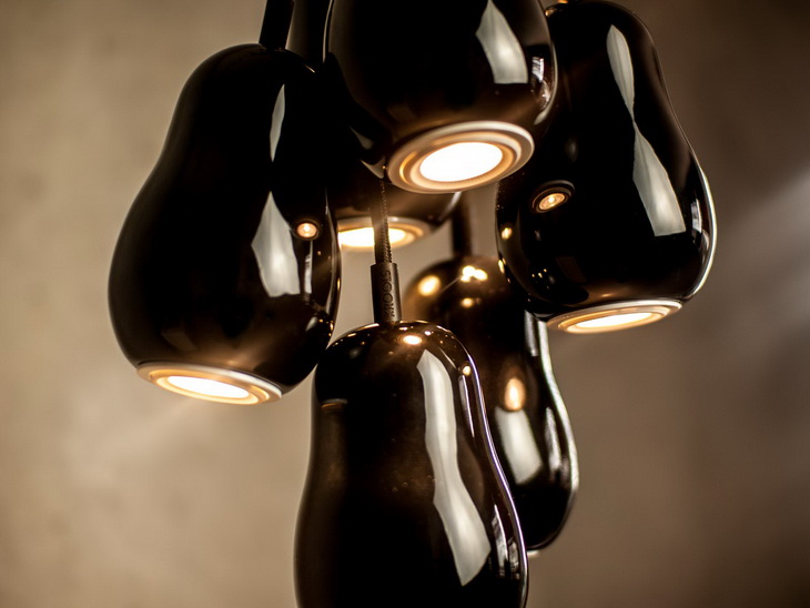 Светильники в стиле минимализм - вариант чёрных кластеров