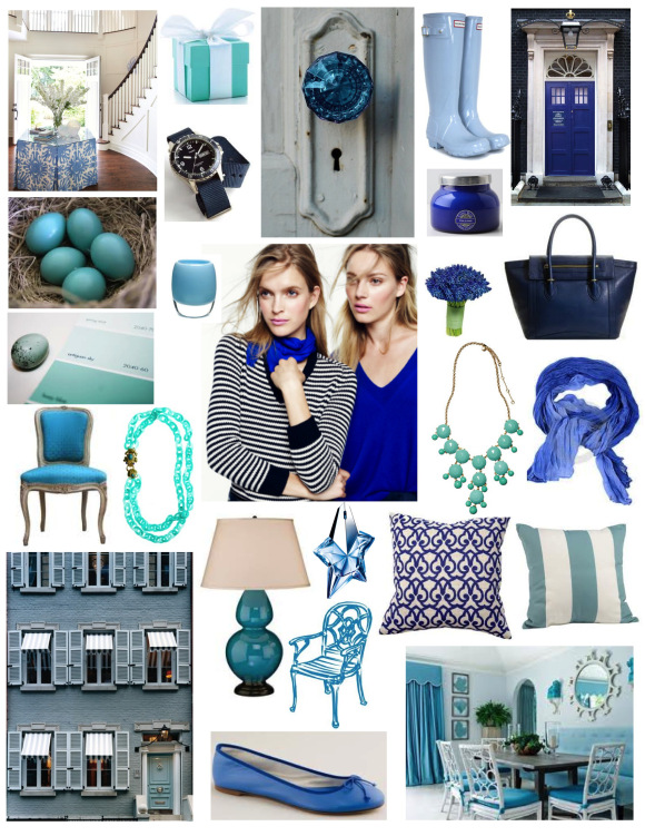 Синий цвет в гардеробе и интерьере