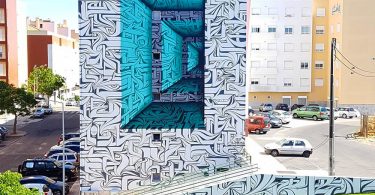 Искусство граффити от Астро: оптические иллюзии в росписи жилого здания в Луресе