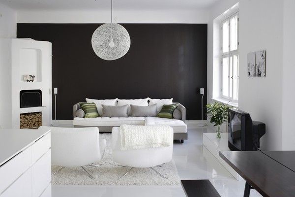 Восхитительный дизайн интерьера квартиры в стиле минимализм в чёрно-белых тонах