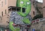 Blu: Зелёный гигант на заброшенном тюремном здании в Неаполе