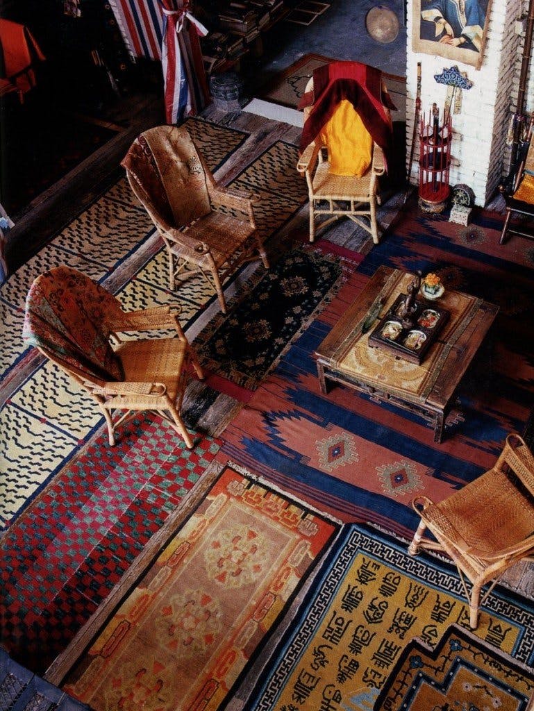 Богемский стиль в интерьере: ковры и половики