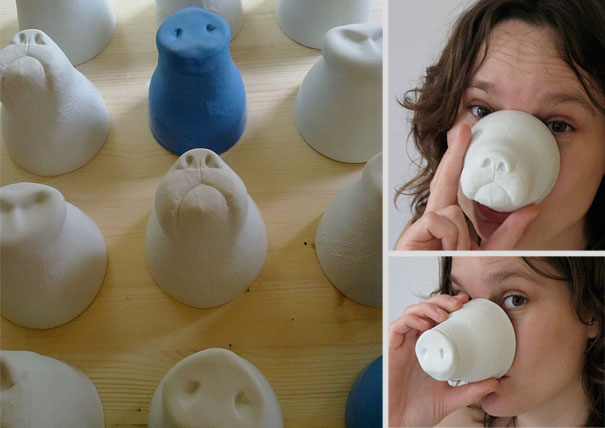 Чашки в форме носов от животных