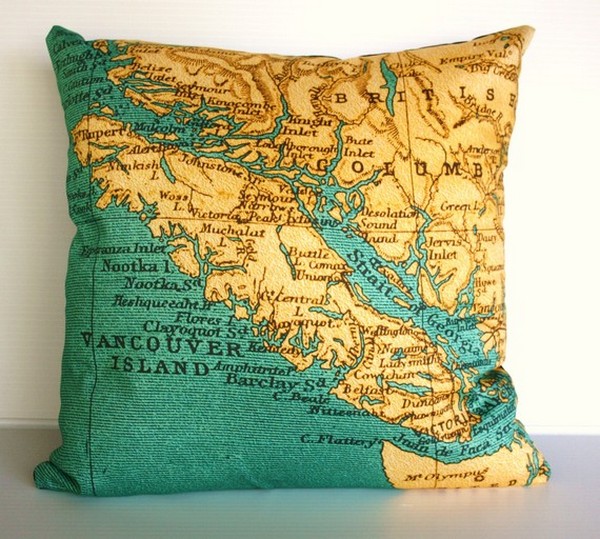 Подушка карта Ванкувера