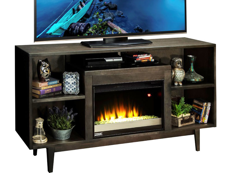 Дизайнерские электрические камины: камин Vine TV Stand with Electric Fireplace от Legends Furniture