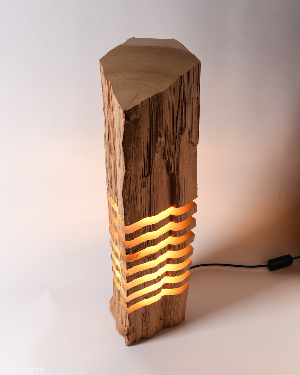 Split Grain: изящные деревянные светильники в стиле минимализм от Пола Фоклера