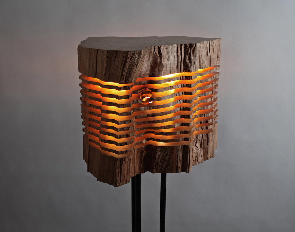 Split Grain: изящные деревянные светильники в стиле минимализм от Пола Фоклера