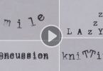 Грег Кондон: короткая анимация с трюками из букв пишущей машинки