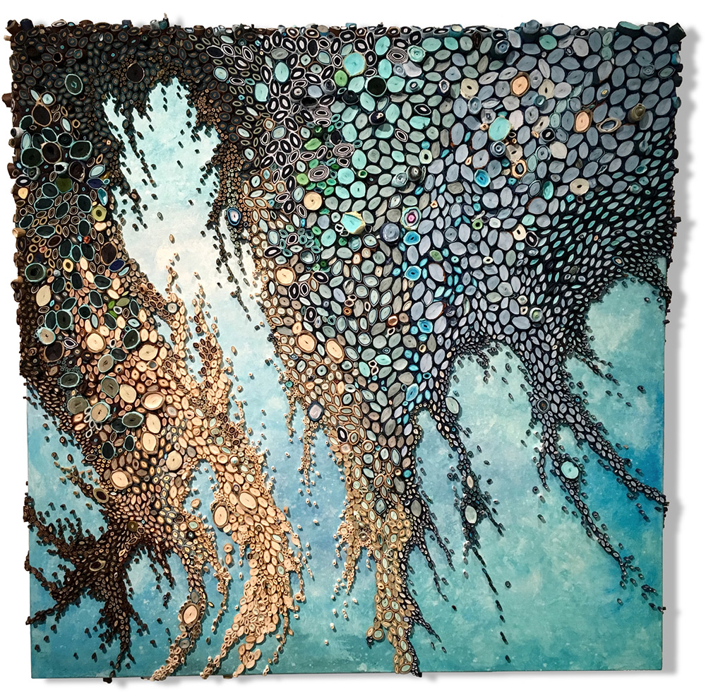 Океанские пейзажи от Эми Дженсер: рулончики из тутовой бумаги вместо красок