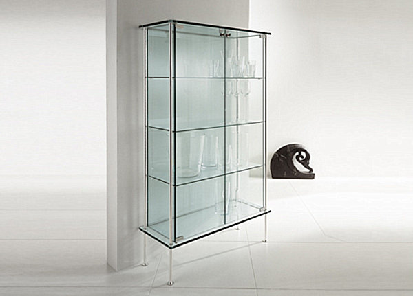 Прекрасный стеклянный шкаф для интерьера помещения