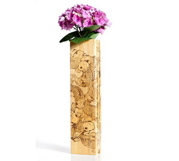 Деревянная ваза для цветов от LEBORED