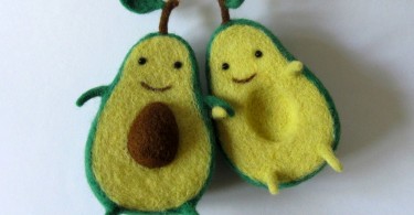 Авокадо из шерсти - милый сувенир от одарённой рукодельницы Анны Довгань