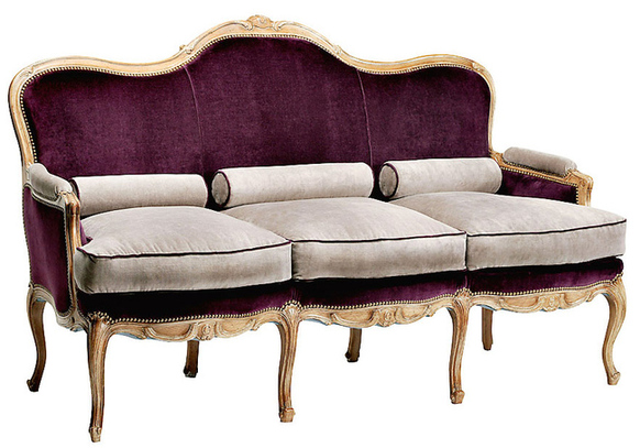 Роскошный темно-фиолетовый диван Chevigny