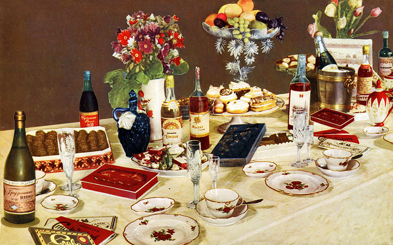 Сервировка новогоднего стола в домашних условиях в советское время (75 фото)