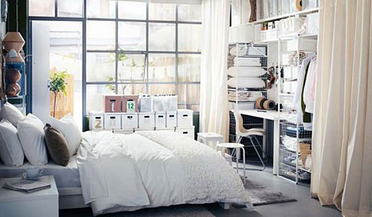 Шикарный дизайн интерьера спальни от Ikea
