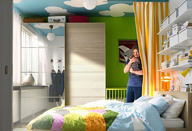 Современный дизайн интерьера спальни от Ikea