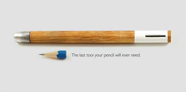 Держатель для карандаша: карандаш заправляется в центральную полость