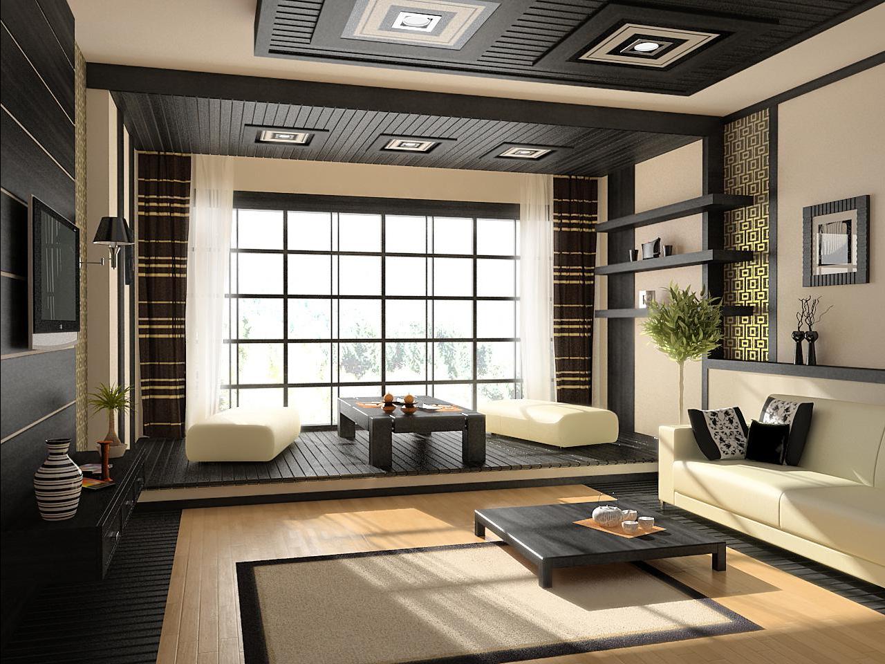 Чудесный дизайн интерьера помещения в японском стиле