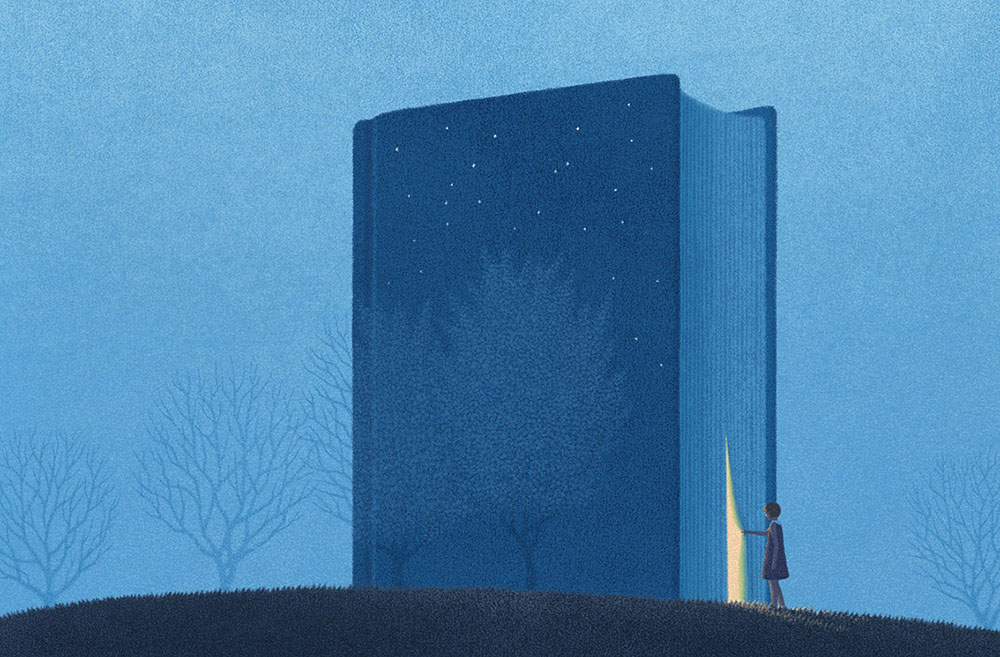 Книги о книгах: сюрреалистические иллюстрации из серии Promenade от Джанго Ли