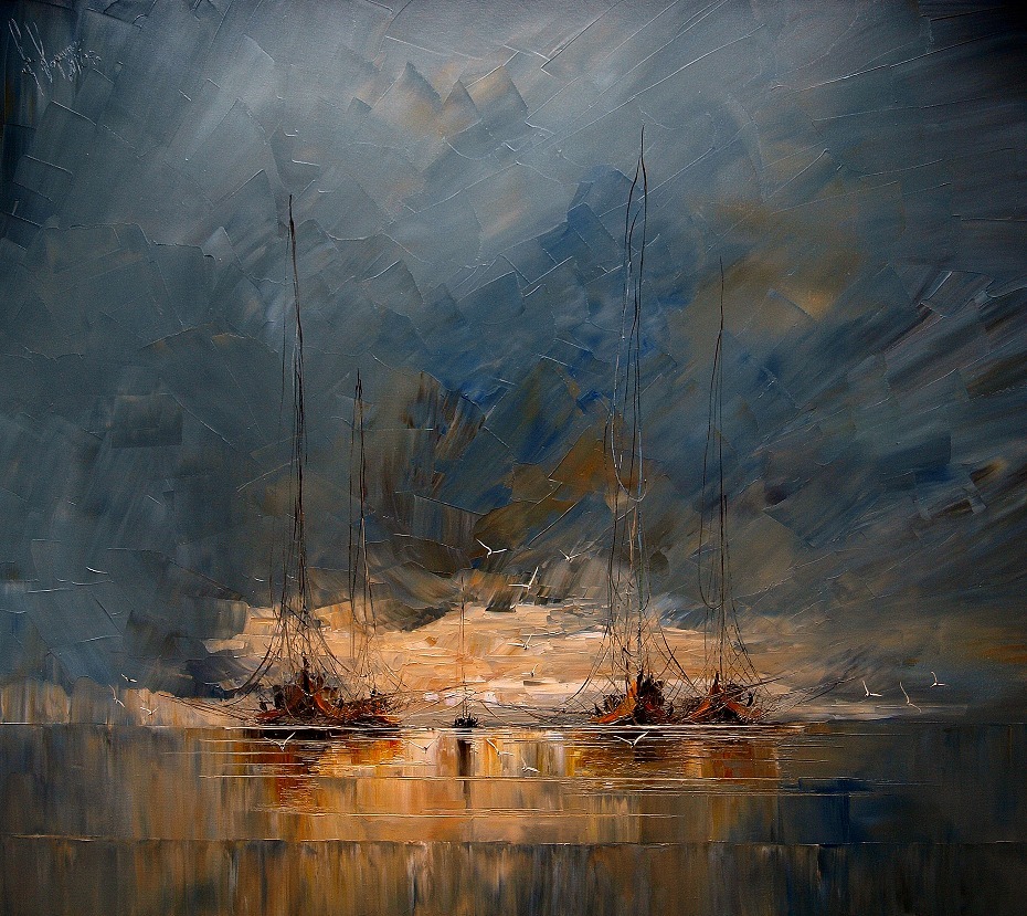 Юстина Копаня: живописные полотна с морскими пейзажами 