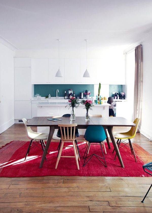 Дизайн интерьера уютной кухни и столовой
