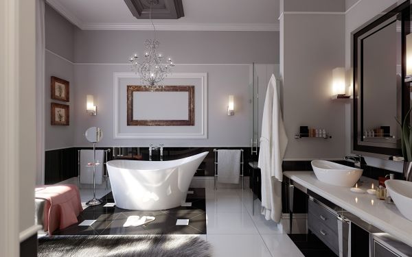 Дизайн интерьера уютной ванной
