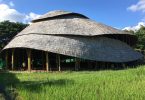 Крытый спортивный зал из бамбука в форме лотоса (Чиангмай,Таиланд)
