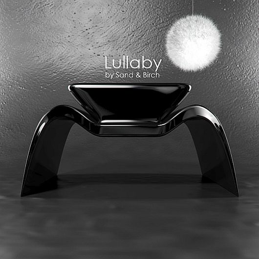 Чудесный глянцевый чёрный стул Lullaby Chair