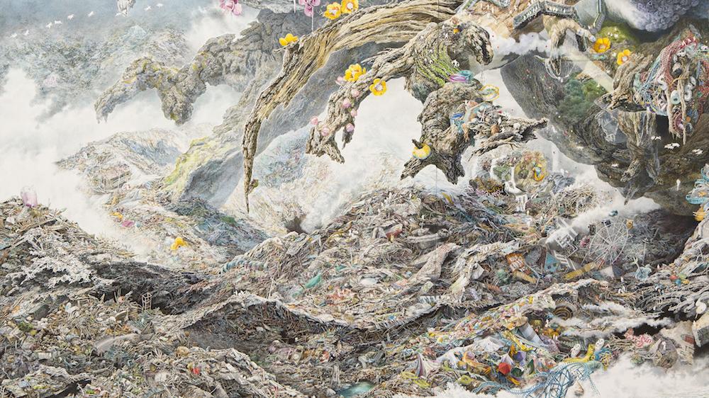 Манабу Икэда: монументальное полотно с потрясающей детализацией сцен хаоса после цунами