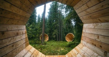 Акустическая инсталляция RUUP в эстонском лесу