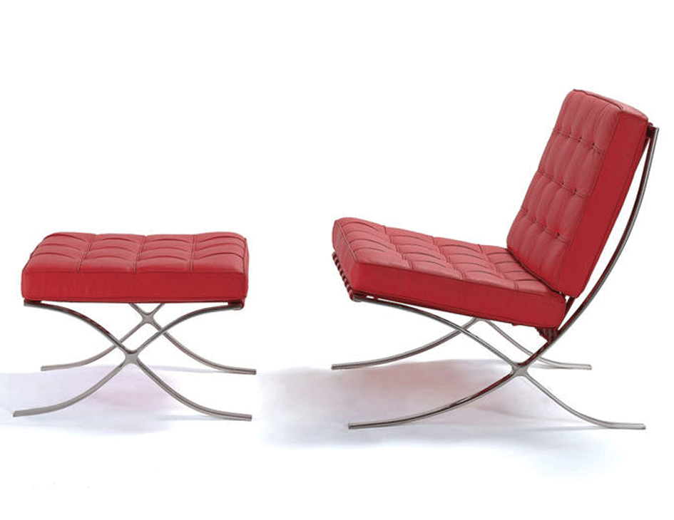 Дизайнерский стул красного цвета