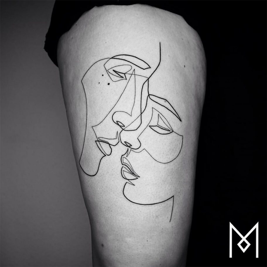 Мо Ганжи: виртуозные линейные тату с минималистичной эстетикой узоров
