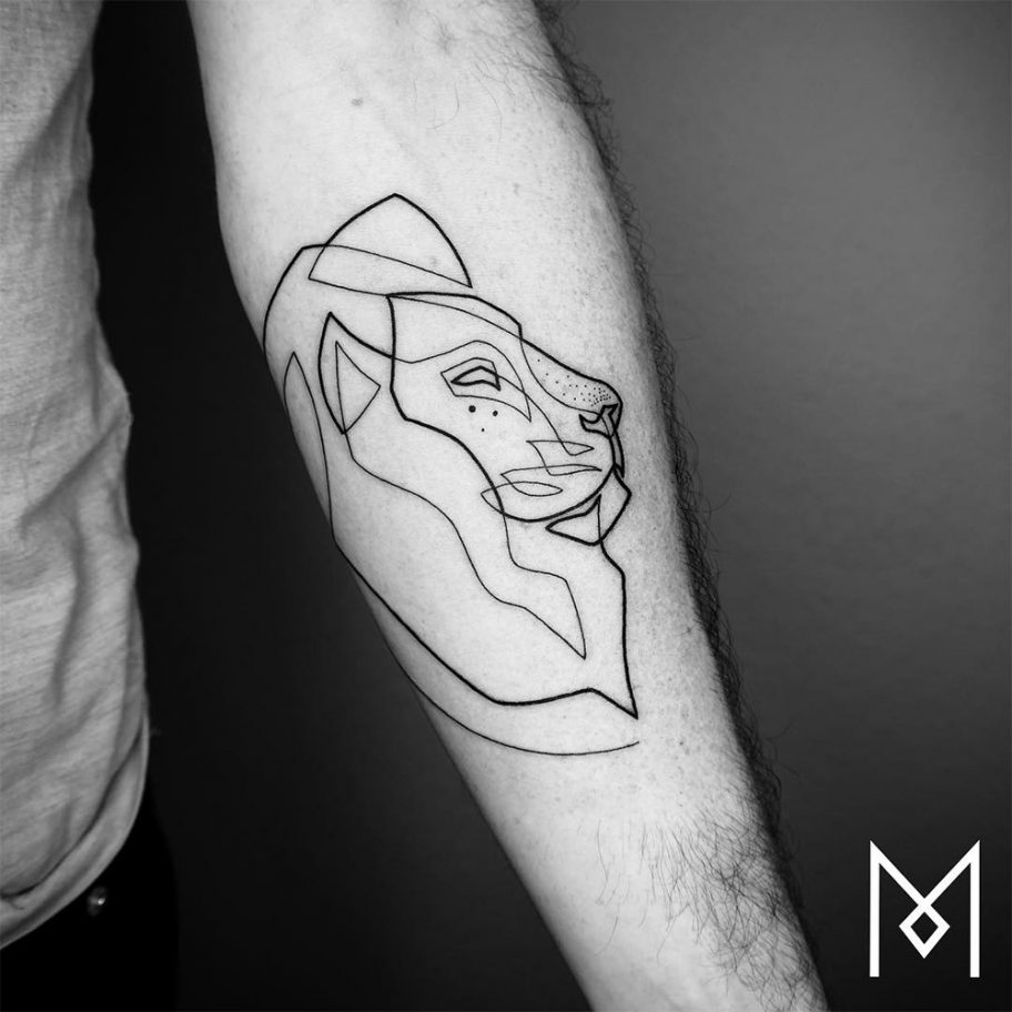 Мо Ганжи: виртуозные линейные тату с минималистичной эстетикой узоров