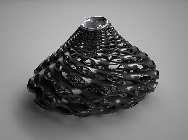 Красивая ваза из металла покрытая никелем