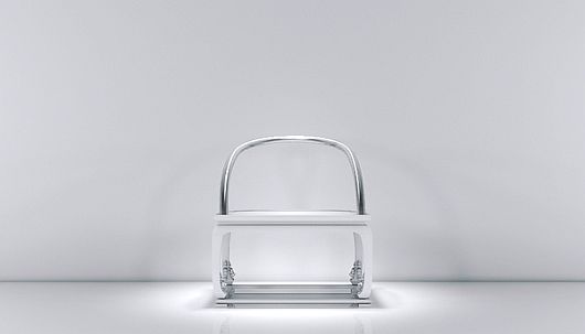 Креативный стул с согнутой спинкой