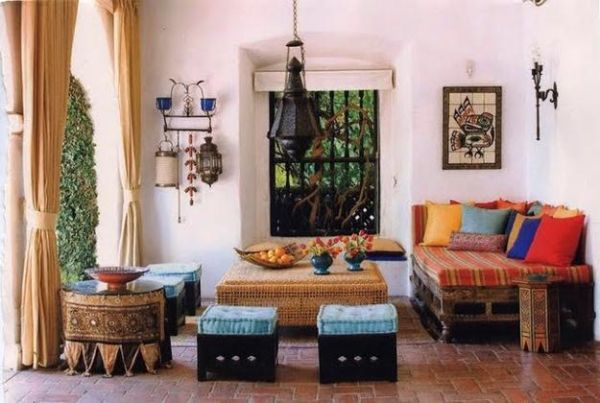 Замечательное оформление интерьера в марокканском стиле