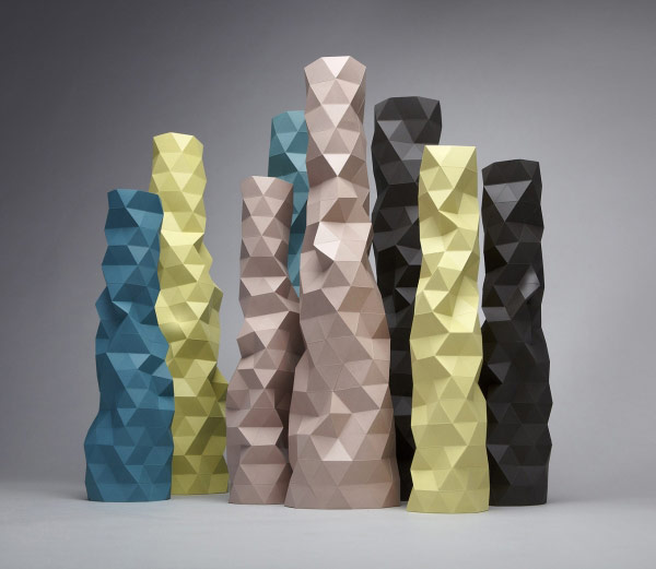 Разноцветные декоративные вазы серии FACETURE