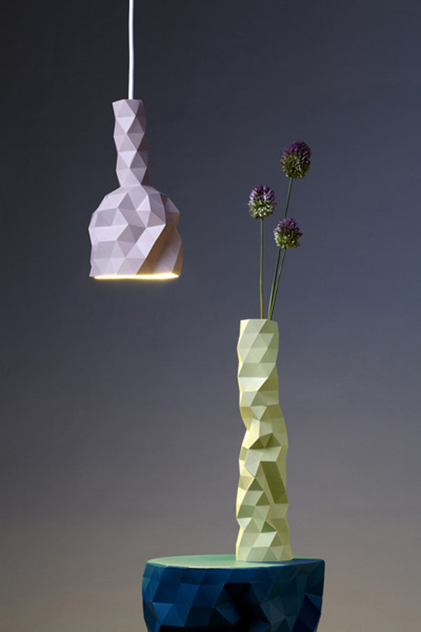 Подвесной светильник и декоративная ваза серии FACETURE