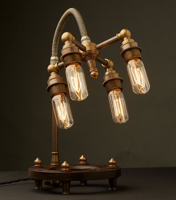 Светильник в промышленном стиле с лампочками Эдисона