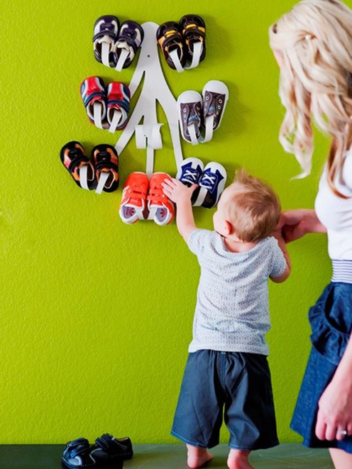 Креативная система для хранения детской обуви