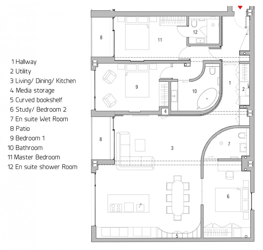 План-схема квартиры Redchurch Loft
