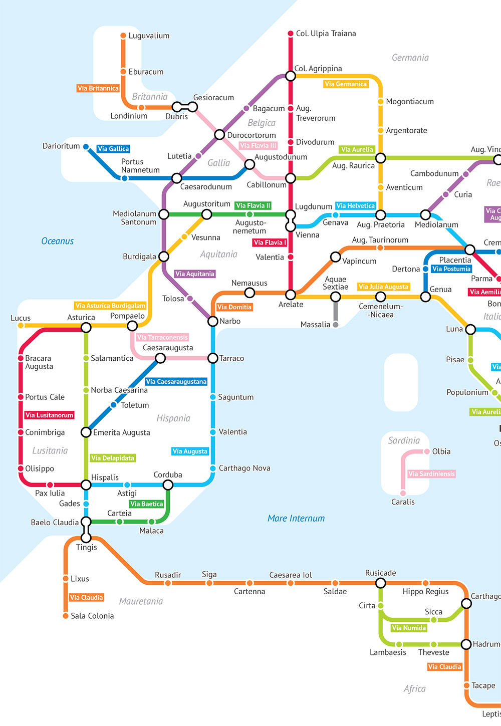 Гипотетическая карта метро Римской империи от Александра Трубецкого