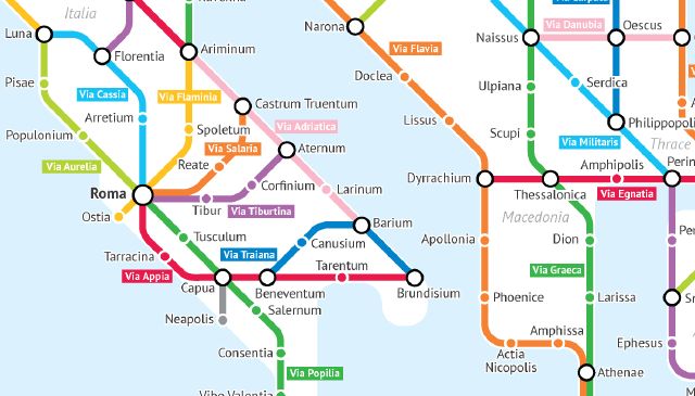 Гипотетическая карта метро Римской империи от Александра Трубецкого