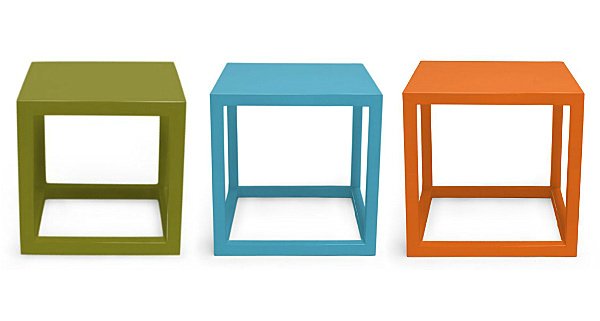 Креативная дизайнерская мебель: разноцветные тумбы